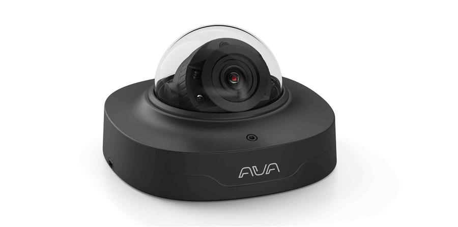 De skyhåndterte Ava Compact Dome-kameraene leveres med innebygd lyd- og videoanalyse.